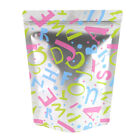 Matte Silver with Colorful Letters Design Zip Seal Bags Different QTY 5.1x7.1in
