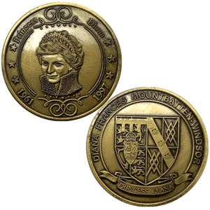 Moneda conmemorativa de bronce de la princesa británica Diana 1961-1997 regalo coleccionable del Reino Unido - Imagen 1 de 5