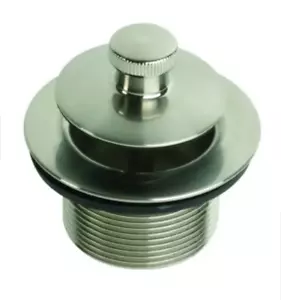 Lift & Turn Tub Bathtub Drain Stop Assembly BRUSHED NICKEL 1-7/8" OD 1-1/2" ID - Picture 1 of 7