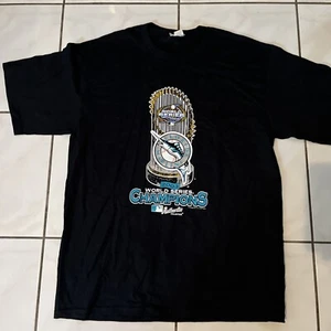 Florida Marlins 2003 World Series Champion Lee Black T-Shirt Sz Large New No Tag - Picture 1 of 8