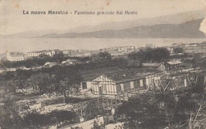 21-131D) LA NUOVA MESSINA PANORAMA GENERALE DAL MONTE COSTRUZIONE BARACCHE VG - Bild 1 von 2