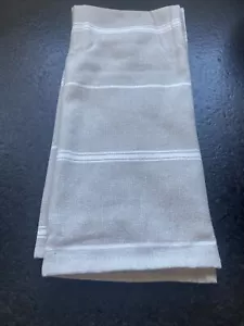 TURKISH TOWEL COMPANY Khaki Taupe Cream Striped Hand Towel 19" x 29"🎁 - Picture 1 of 5