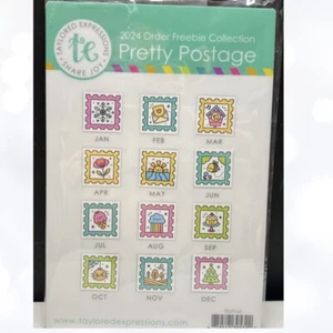 Taylored Expressions PRETTY POSTAGE 2024 Stamp Collection Rubber Stamps - Picture 1 of 2