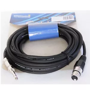 25ft Speaker XLR Cable Quarter Inch Stereo Male To 3-Pin XLR Audio Female Cable - Picture 1 of 14