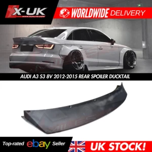 Rear Boot Trunk Spoiler Ducktail Wing FRP For Audi A3 S3 8V 2012-2019 - Picture 1 of 17