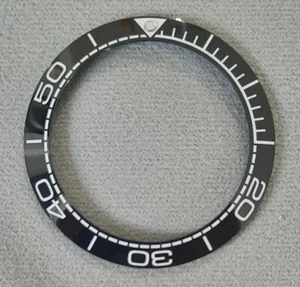 Schwarze Keramik Lünetteneinsatz 41,5mm Omega Taucheruhr Seamaster Planet Ocean - Bild 1 von 8