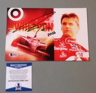 2006 Dan Wheldon signed autographed Target postcard photo Beckett certification - Image 1 of 3