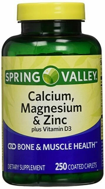 Spring Valley Calcium Magnesium and Zinc Dietary Supplement - 250 Caplets