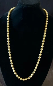 KJL KENNETH J LANE Large Faux Pearl 33" Long Champagne Gold Necklace - Picture 1 of 3