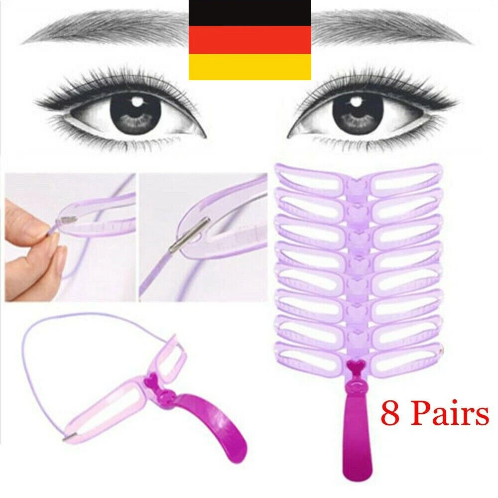 Augenbrauen-Schablonen Set – 12 Paare Vorlagen + Werkzeug – Für Perfekte Brauen Ohne Vorkenntnisse