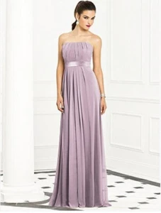 After Six 6672...Ocasión especial, vestido sin tirantes... Gamuza rosa...Talla 10...NUEVO CON ETIQUETAS - Imagen 1 de 6