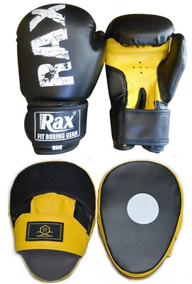 Kinder gebogene Fokuspads mit Boxhandschuhen Haken und Jab Stanztasche Kick MMA R A X