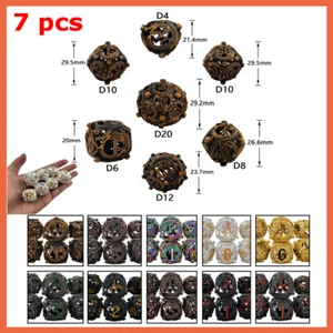 Poly Würfel Set Metall Polyedrische Würfel für Spiel Dungeons and Dragons DND D&D RPG DM - Bild 1 von 22