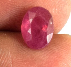 Natürlicher 1,95 ct roter Rubin ovaler Schliff Edelstein zertifiziert B77881 Valentinstag Geschenk - Bild 1 von 8