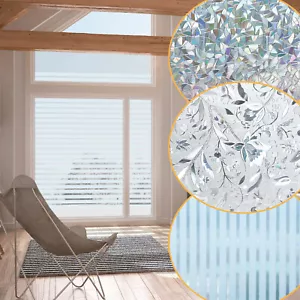 Sichtschutzfolie Milchglasfolie Fensterfolie Fenster Folie Selbstklebend 90cm - Bild 1 von 12