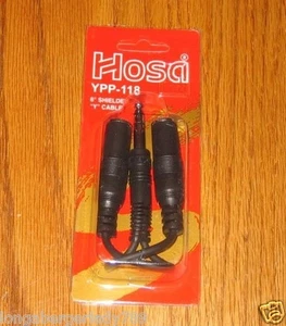 1/4 STEREO STECKER 2 STEREO BUCHSE Y KABEL ADAPTER KABEL GESCHIRMT SIGNAL SPLITTER - Bild 1 von 6