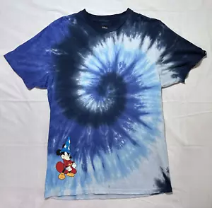 VANS DISNEY MICKEY FANTASIA Collab Tie Dye Blue Graphic Men's Large T Shirt - Picture 1 of 6
