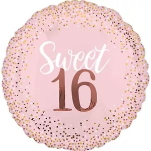 16th Birthday Party Supplies Blush 71cm Foil Balloon Decoration Sweet Sixteen - Picture 1 of 1