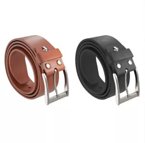 2 Ledergürtel Braun u. Schwarz Gürtel Herren Männer Frauen Echtleder kürzbar38mm - Bild 1 von 18