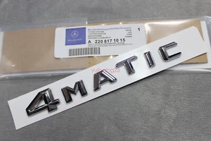 CHROME BENZ 4 MATIC REAR TRUNK LETTERS BADGE EMBLEM FOR MERCEDES BENZ E-CLASS - Picture 1 of 7