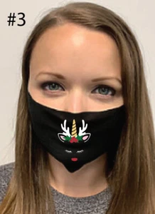 Unicorn Face Mask 100% cotton USA made soft comfortable reusable washable - Picture 1 of 10