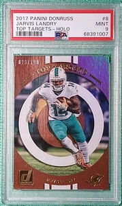 2017 Donruss Top Targets #8 Jarvis Landry 26/100 PSA 9 Mint Holo Miami Dolphins - Bild 1 von 5
