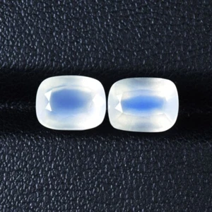 3,53 cts Power Luster Blue Sade / natürlicher blauer Mondstein - Kissen Paar Edelsteine!!! - Bild 1 von 2