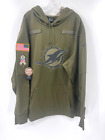 MIAMI DOLPHINS TEAM ISSUED GREEN SALUTE TO SERVICE NIKE HOODIE WITH TAGS 2XL