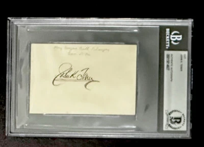 John Tener Signed 2.75 x4" Autograph NL President Pitcher 1885-1890 d. 1946 RARE - Image 1 of 3