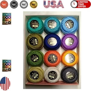 Coral Reef 8wt Egyptian Cotton Embroidery Thread Sampler for Craft Enthusiasts - Picture 1 of 4