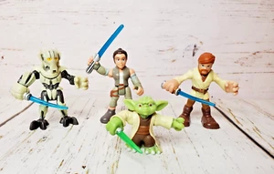 Playskool Hasbro Star Wars Galactic Heroes Grievous Yoda Rey Obi-wan 4 Stück - Bild 1 von 14