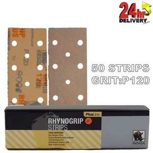Rhynogrip Plusline 70x198mm P120 Körnung 50x HakenNLoop Griff Schleifstreifen - Bild 1 von 1