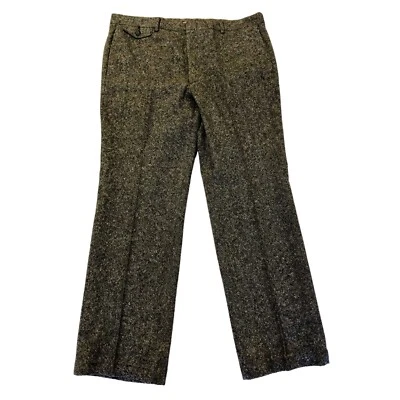NOS Vtg 60's Black DONEGAL TWEED Pants ROCKABILLY Multicolor FLECK Wool Trousers - Image 1 of 4