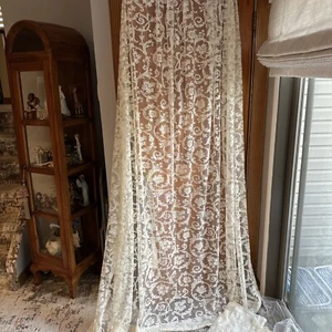 Pannello plissettato pizzicato pizzo personalizzato mai usato 38” X 91” - Foto 1 di 8