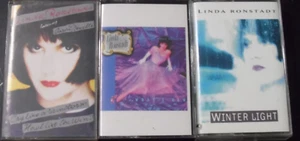 Linda Ronstadt 3 Cassette Lot What's New WINTER LIGHT Cry Like a Rainstorm Howl - Imagen 1 de 2