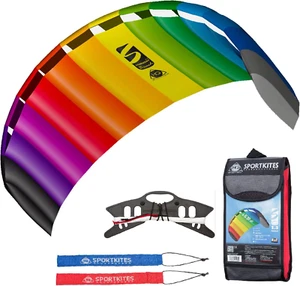 Symphony Beach III 2.2 Arcobaleno Aquilone Da Trazione a 2 Cavi Con Le Straps - Foto 1 di 6
