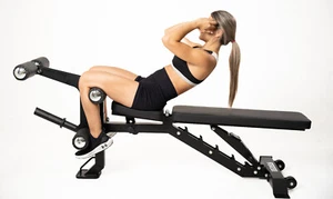 Heavy Duty Adjustable Weights Gym Bench with Arm Preacher Curl & Leg Extension - Picture 1 of 6