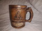 Vintage Walt Disney World Parks Castle Mug Wood Ceramic Collector Cup