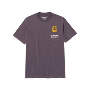 T-shirt unisex nuova con etichetta Parks Project Defend the Parks tasca orso in grafite taglia XS - Foto 1 di 7