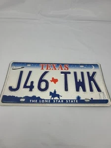 Vintage 1990 s Texas License Plate The Lone Star State J46 TWK - Picture 1 of 2