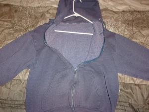 1970'S HOODIE FOR MEN OR WOMEN - Zip Up Distressed Hoodie - VINTAGE - Size M-L - Picture 1 of 7