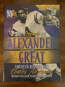 September 2025 TIGER RAG Magazine CHARLES ALEXANDER The GREAT LSU Retired Jersey - Picture 1 of 1