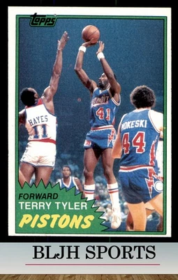 1981-82 Topps #MW84 Terry Tyler Detroit Pistons (C) (3A4) - Image 1 of 2
