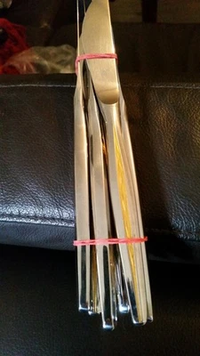 WMF Cromargan Palma / Capri gold 6 Speisemesser, gut erhalten ca.20cm lang - Bild 1 von 2