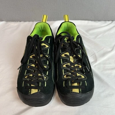 Keen Jasper Shoes Black Green Yellow Neon Suede Hiking Climbing W9.5 M7.5 - Image 1 of 4
