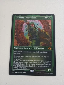 MTG Eladamri, Korvecdal (incisione su pellicola) Foil Modern Horizons 3 Magic Legend ELF NM - Foto 1 di 2