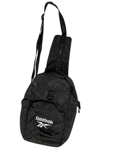 Reebok NSZ CrossBody 2-in-1 Sling And Backpack Adjustable Bag Black White Unisex - Picture 1 of 9