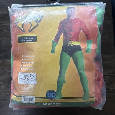 Adult Men’s Medium DC Comics Retro Aquaman Justice League Halloween Costume - Image 1 of 4