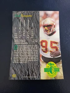 Carl Simpson Florida State Rookie 1993 Classic Games BLANK FRONT ERROR - Picture 1 of 2