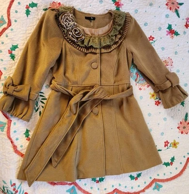 Abrigo Ryu Damas Talla S Marrón Femenino Elegante con Bolsillos Cinturón Casi Nuevo Bonito Vestido Foto 1 de 4